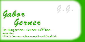 gabor gerner business card